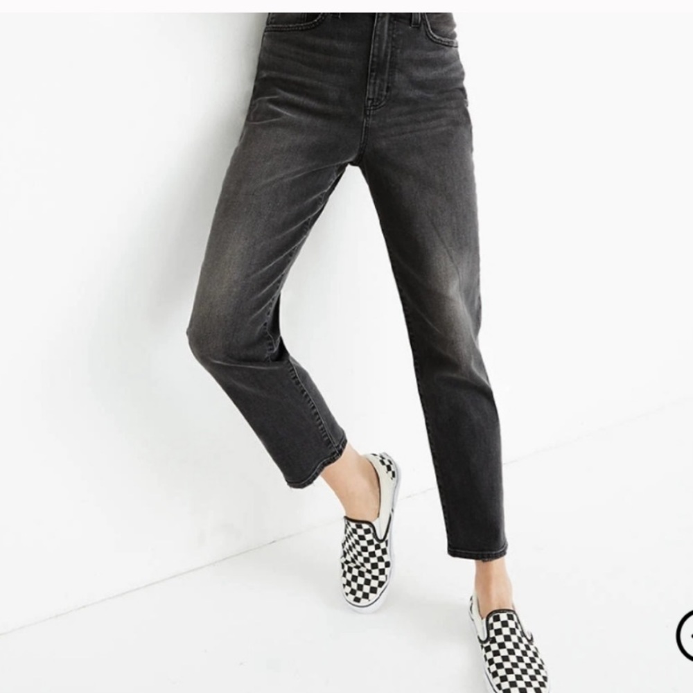 Madewell The Mom Jean in Black Wash NWOT